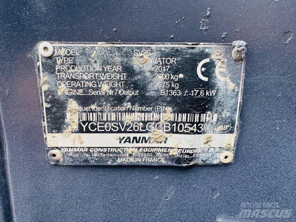 Yanmar SV 26 Mini bageri < 7t