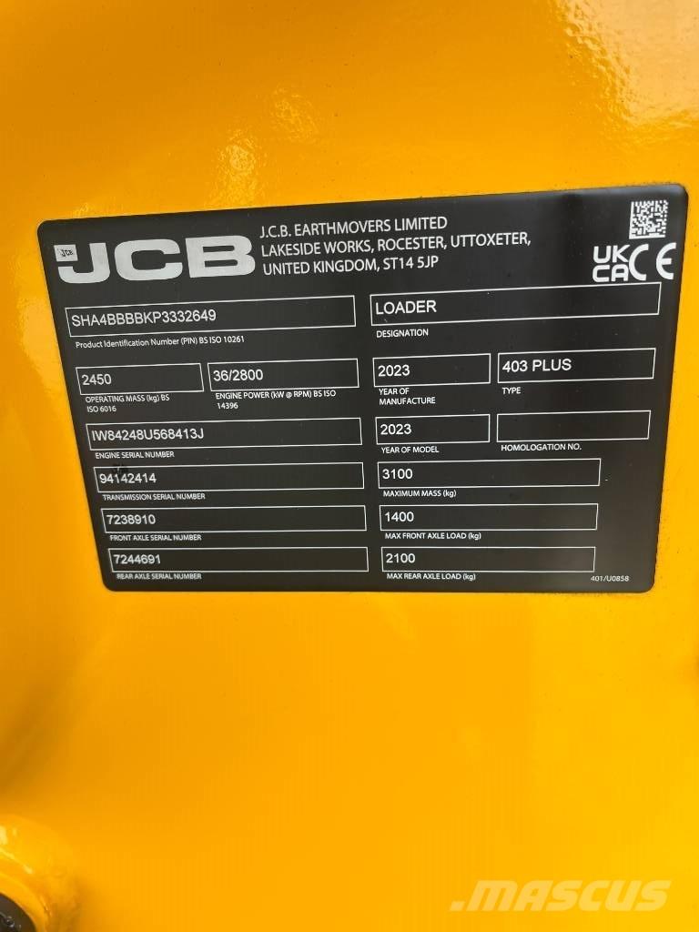 JCB 403 Agri Plus Skid steer mini utovarivači