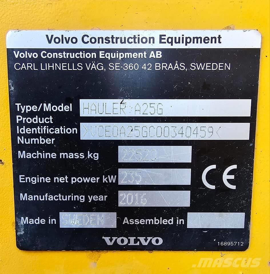 Volvo A 25 G Zglobni damperi