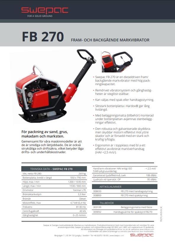 Swepac FB 270 Vibro ploče