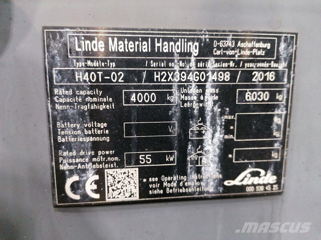 Linde H40T-02 Plinski viljuškari