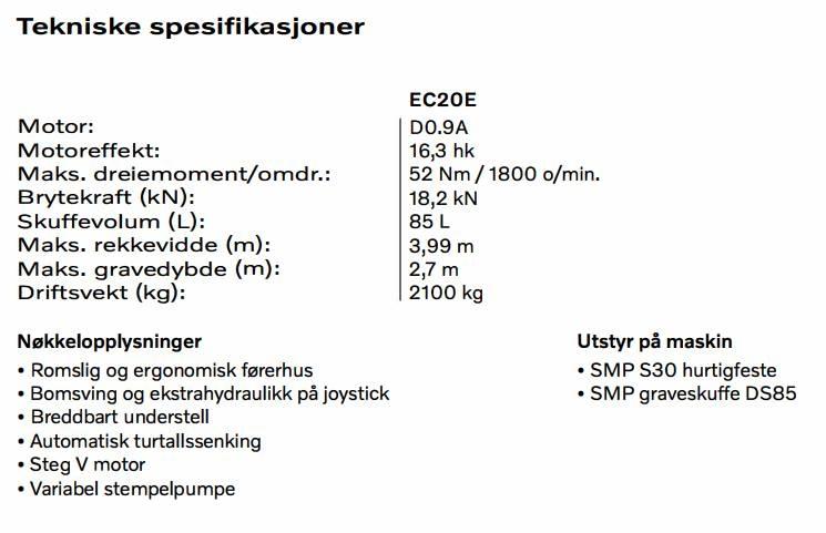 Volvo EC 20 E Mini bageri < 7t