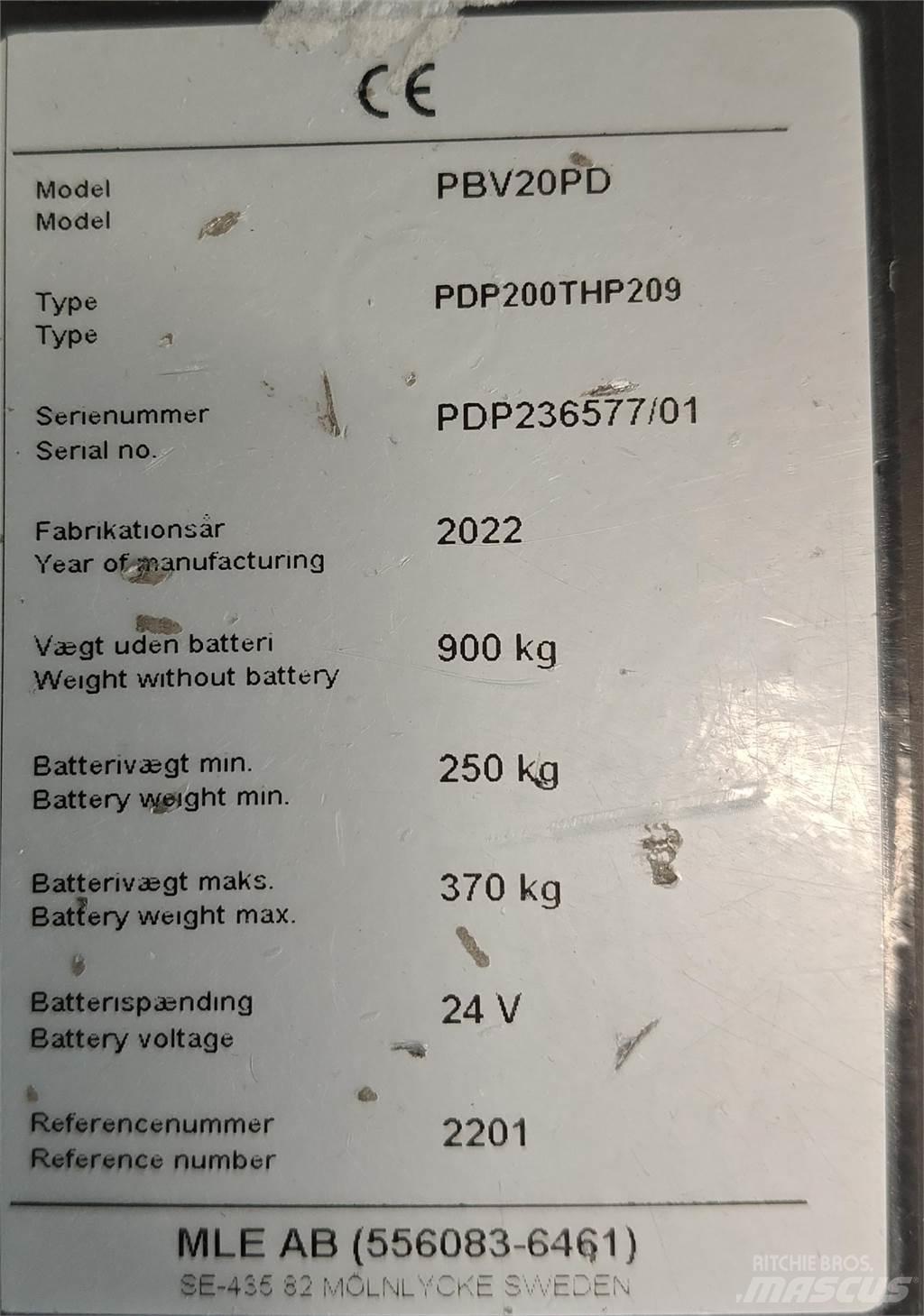 Mitsubishi PBV20PD Nisko podizni električni viljuškar sa stajalištom