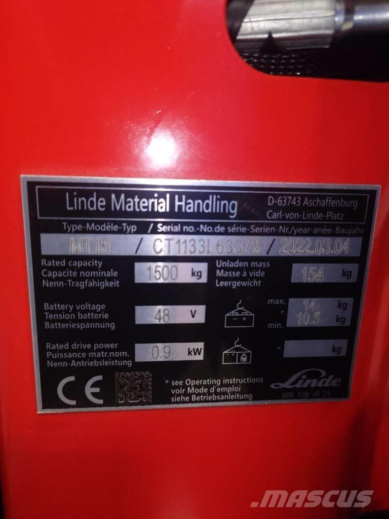 Linde MT15/1133 Nisko podizni električni viljuškar
