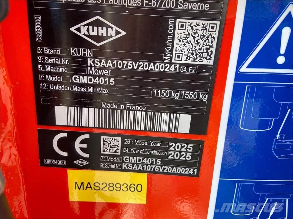 Kuhn GMD4015 Uređaji za kosačice