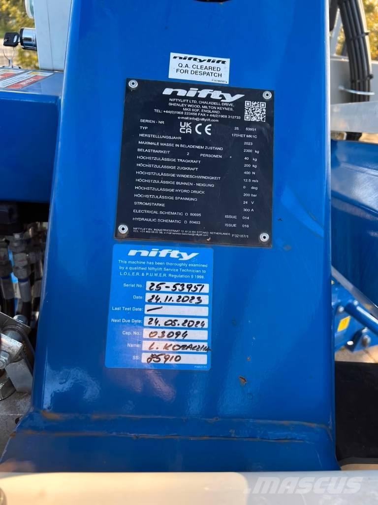 Niftylift 170 HET Vučne prikolice se podiznom košarom