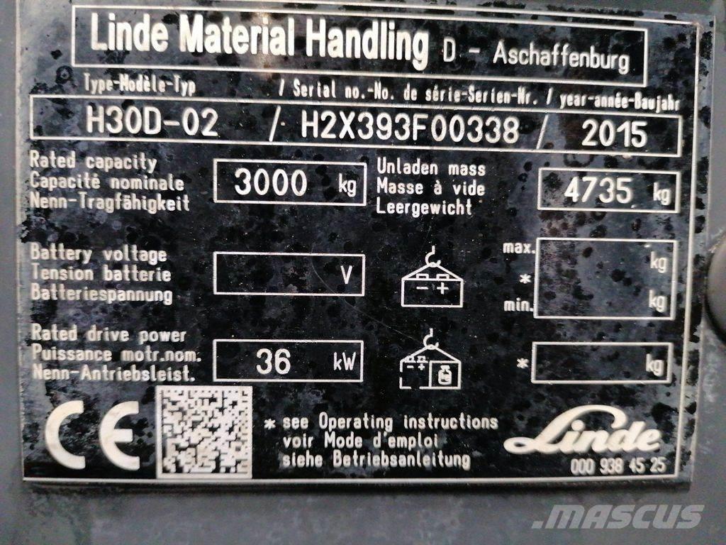 Linde H30D-02 Dizelski viljuškari