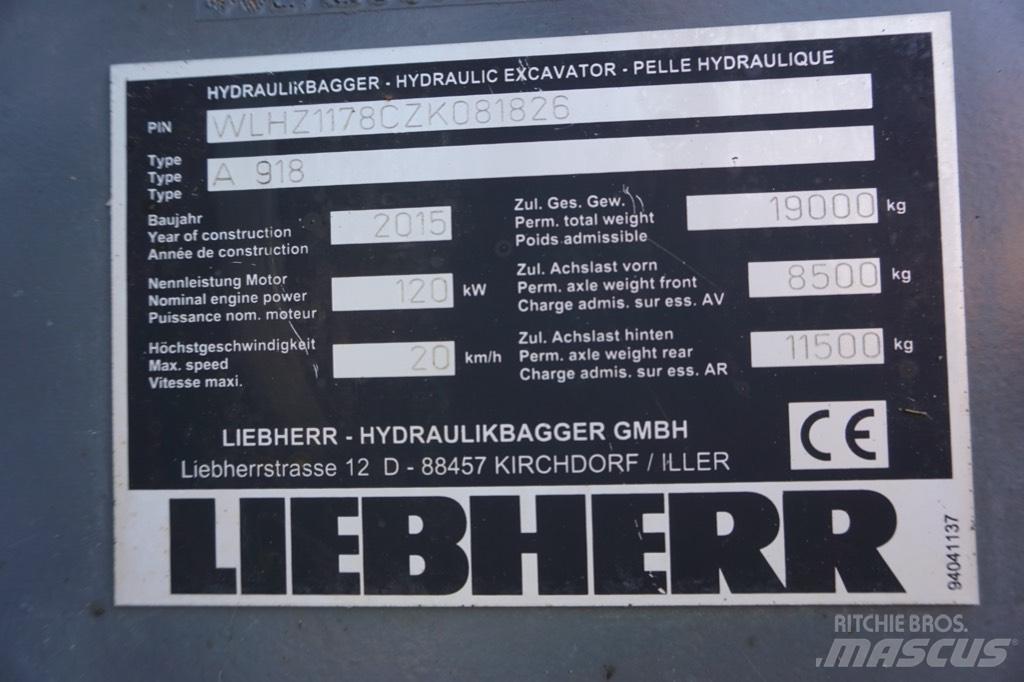 Liebherr A 918 Bageri točkaši