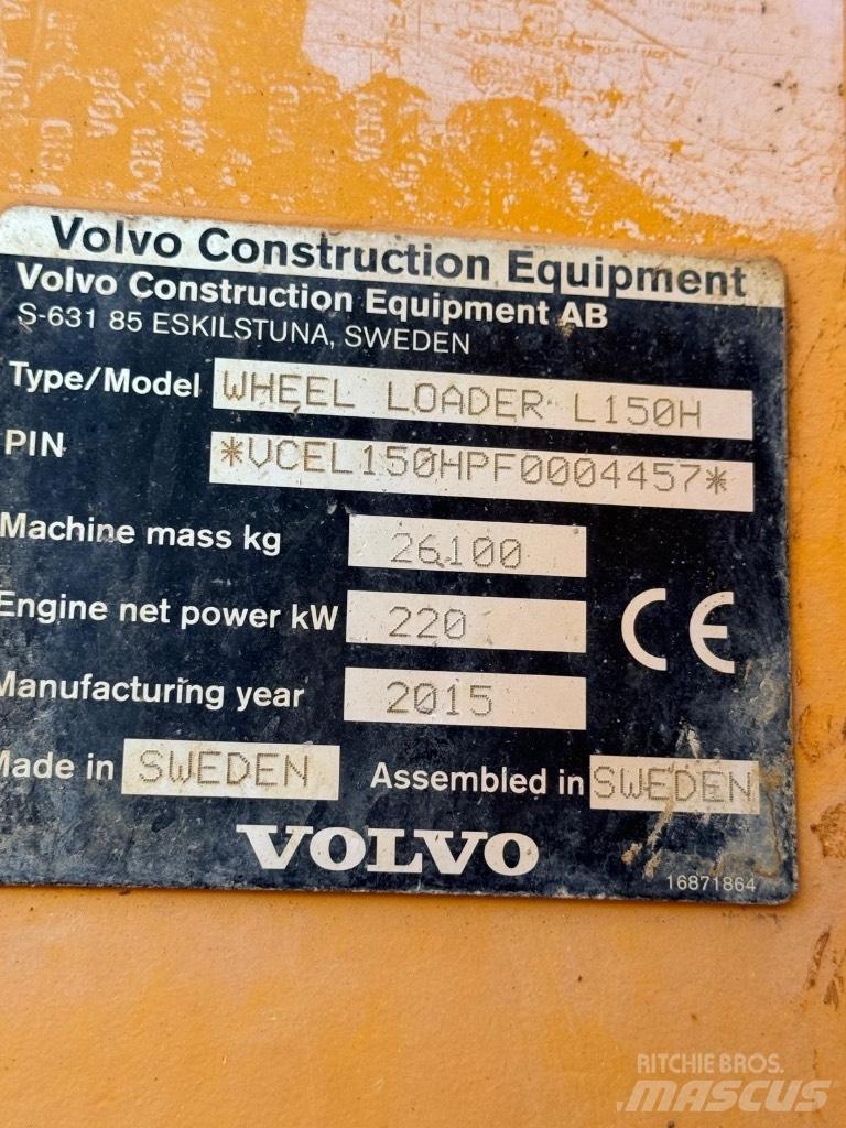 Volvo L 150 H Utovarivači na točkove
