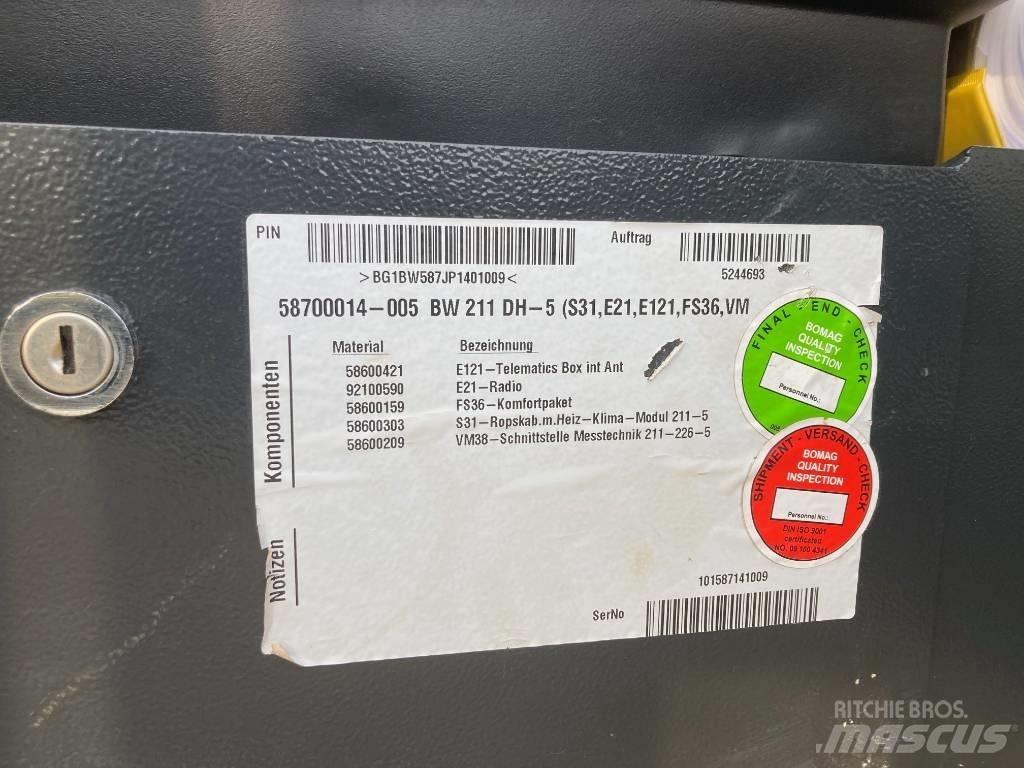 Bomag BW 211 DH-5 Valjci sa jednim bubnjem