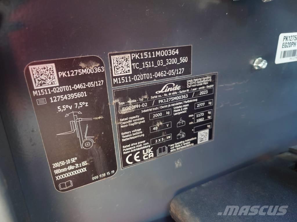 Linde EG20PH/1275 Električni viljuškari