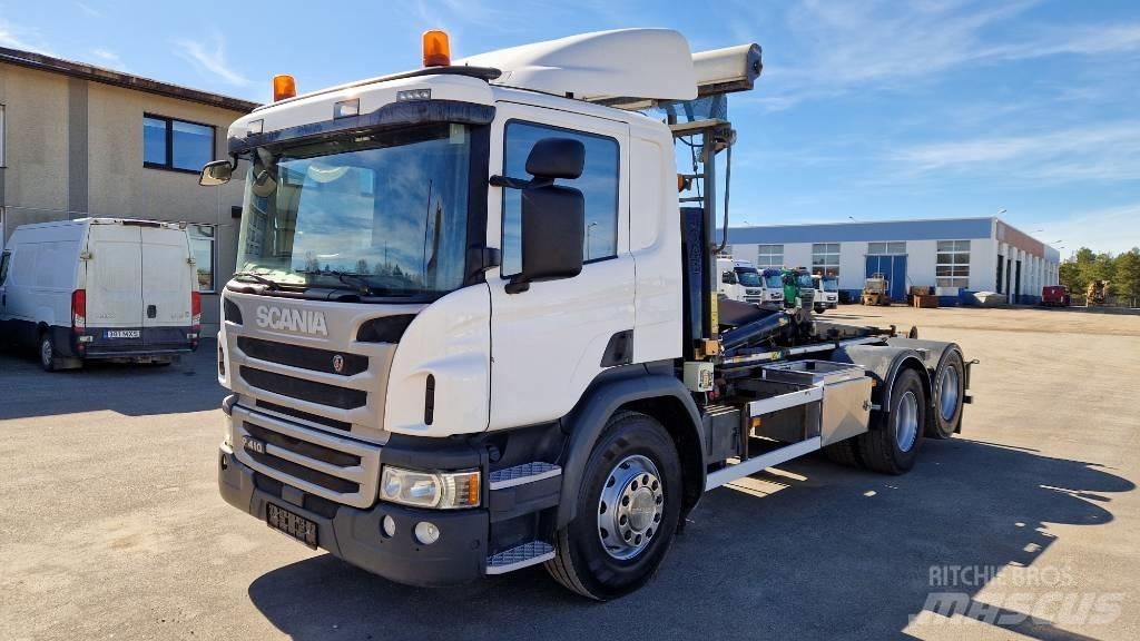 Scania P410 6X2 Rol kiper kamioni sa kukom za podizanje tereta