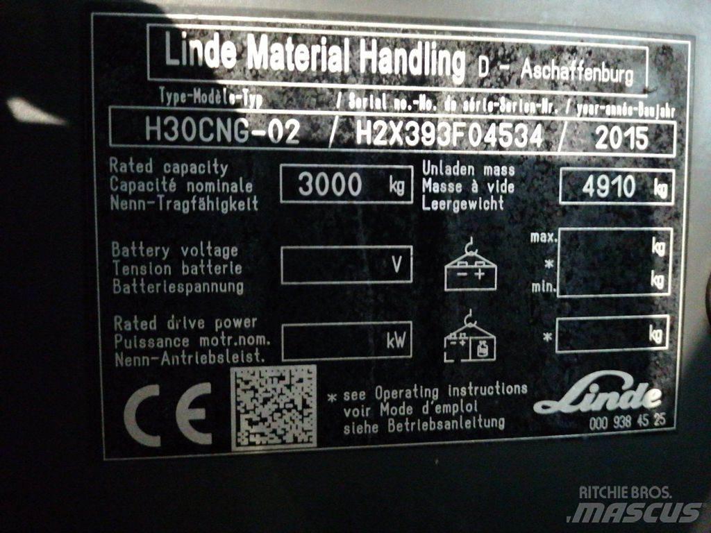Linde H30TCNG-02 Plinski viljuškari