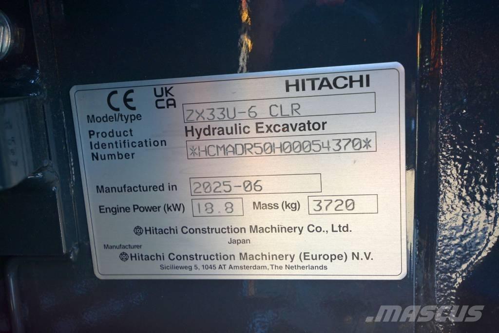 Hitachi ZX 33 U-6 Mini bageri < 7t