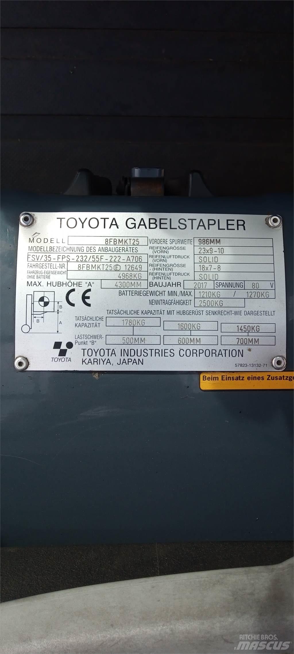 Toyota 8FBMKT25 Električni viljuškari