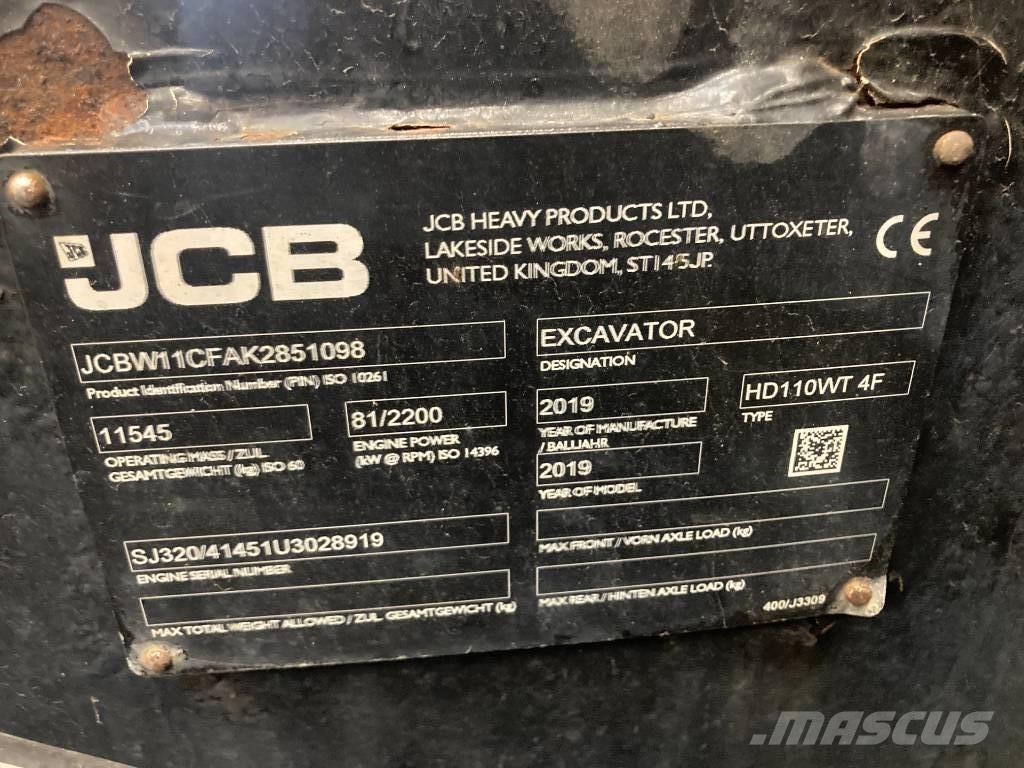 JCB Hydradig HD110W Bageri točkaši