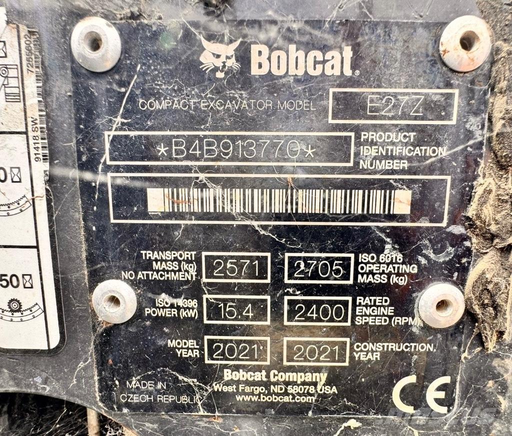 Bobcat E 27z Mini bageri < 7t