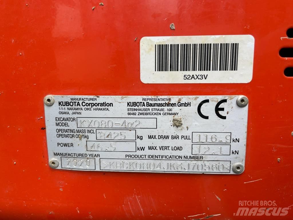 Kubota KX 080-4 Midi bageri 7t – 12t