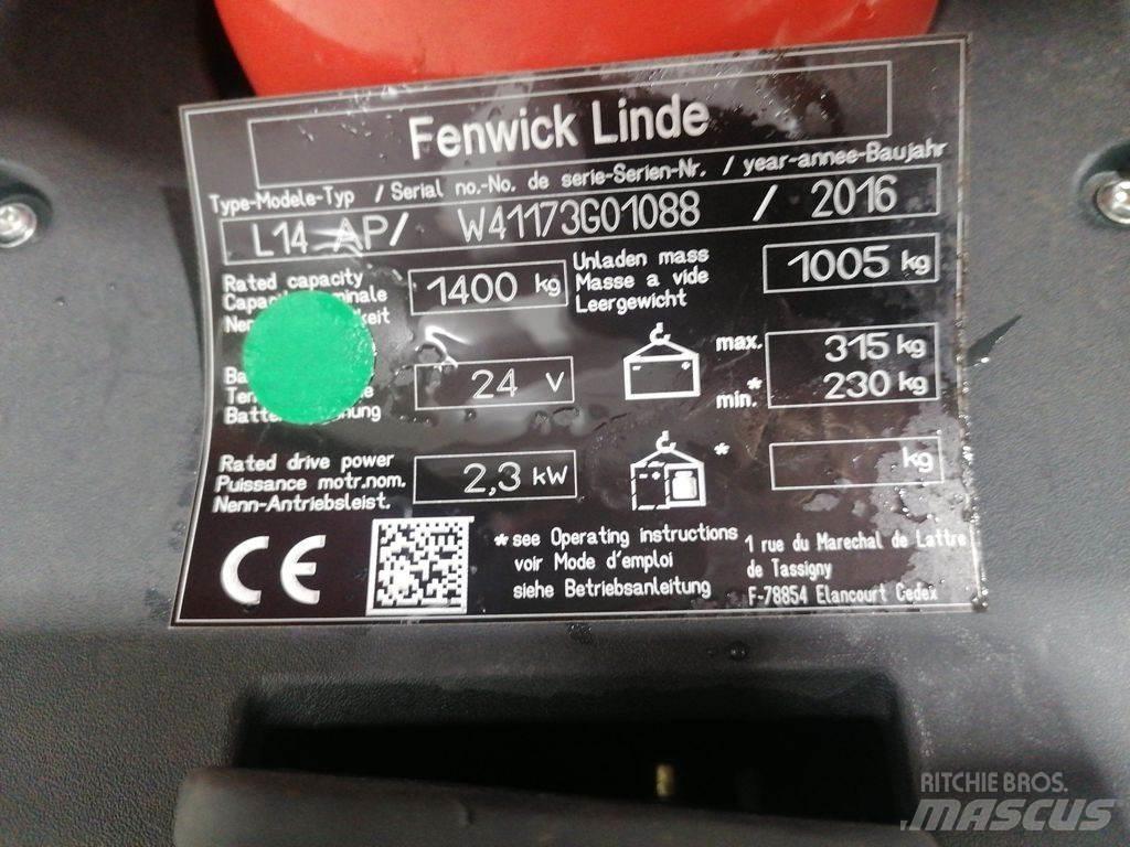 Linde L14AP Ručni električni viljuškar