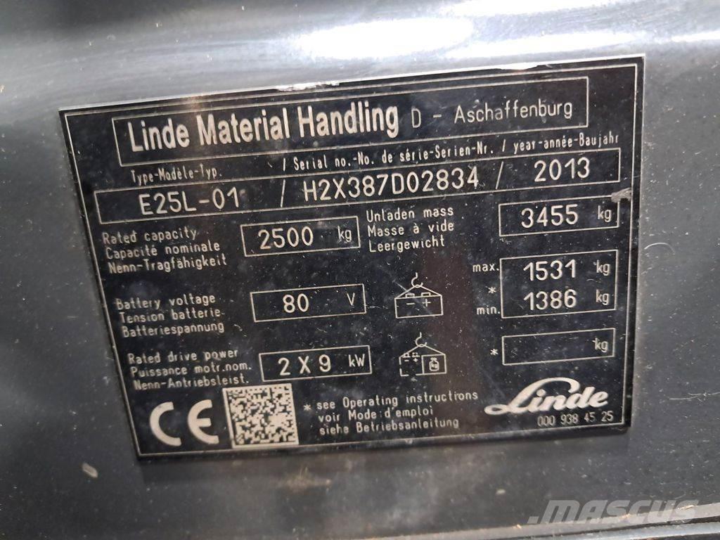 Linde E25L-01 Električni viljuškari