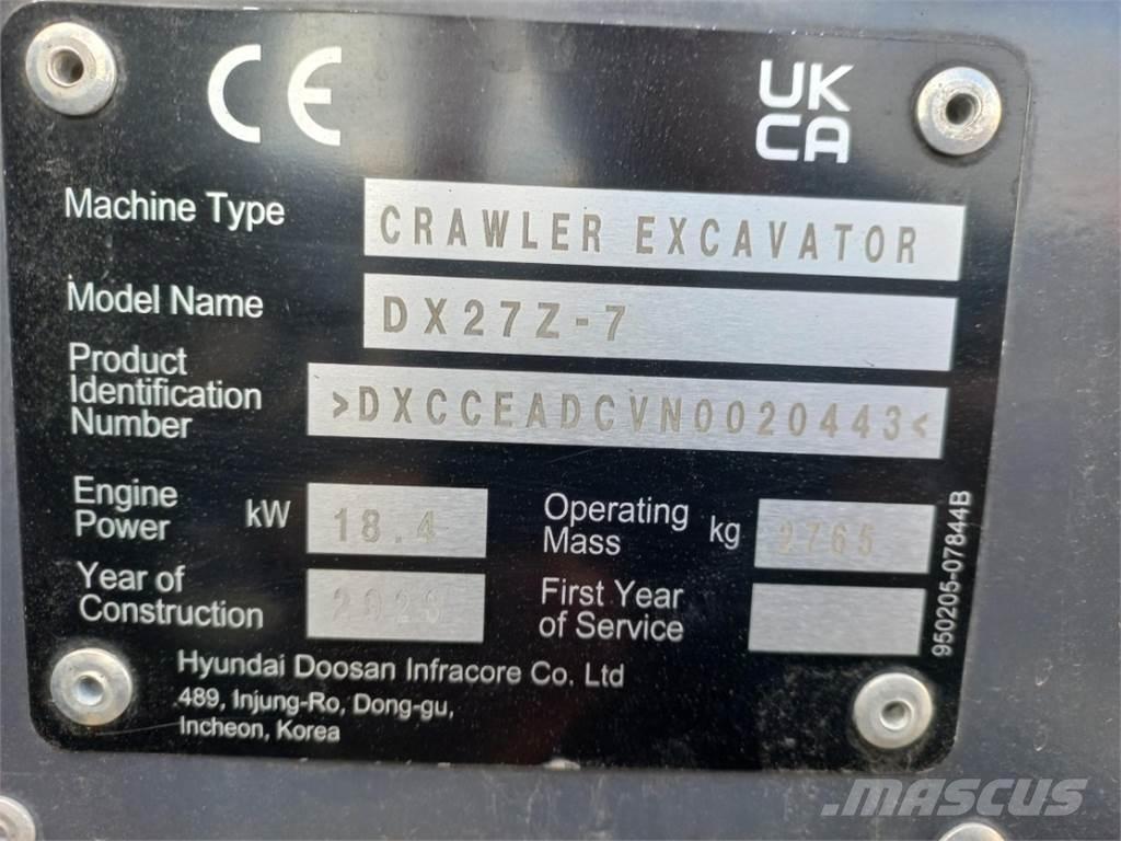 Develon DX27Z-7 Ostale poljoprivredne mašine