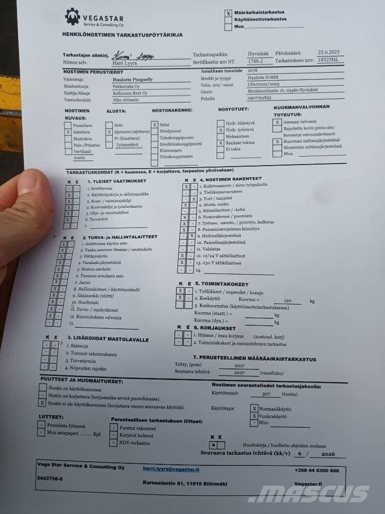 Haulotte H 18 SX Makazaste platforme