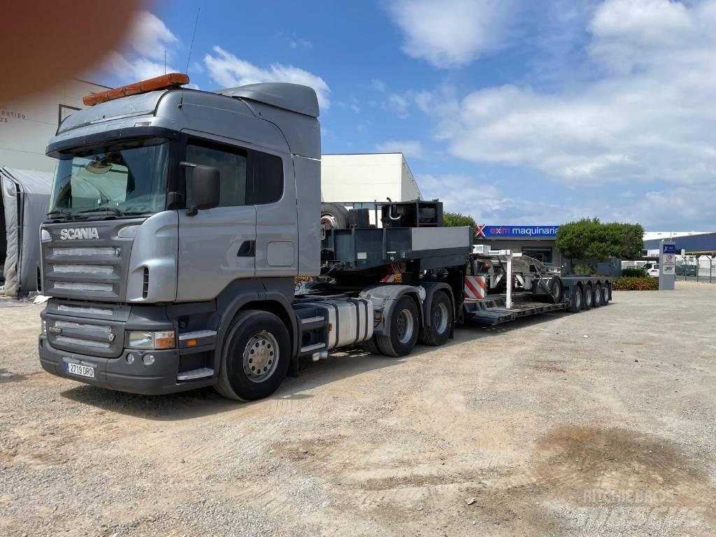 Scania R 580 Kamioni sa ravan platformom / vitlom