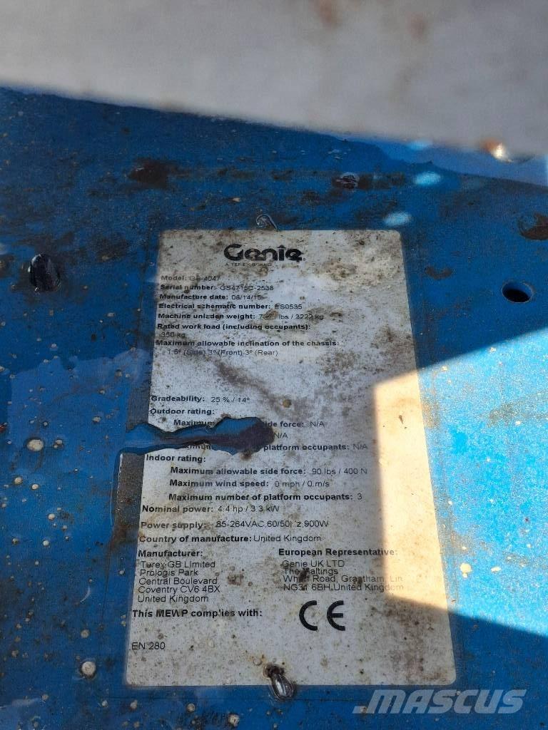 Genie GS4047 Makazaste platforme