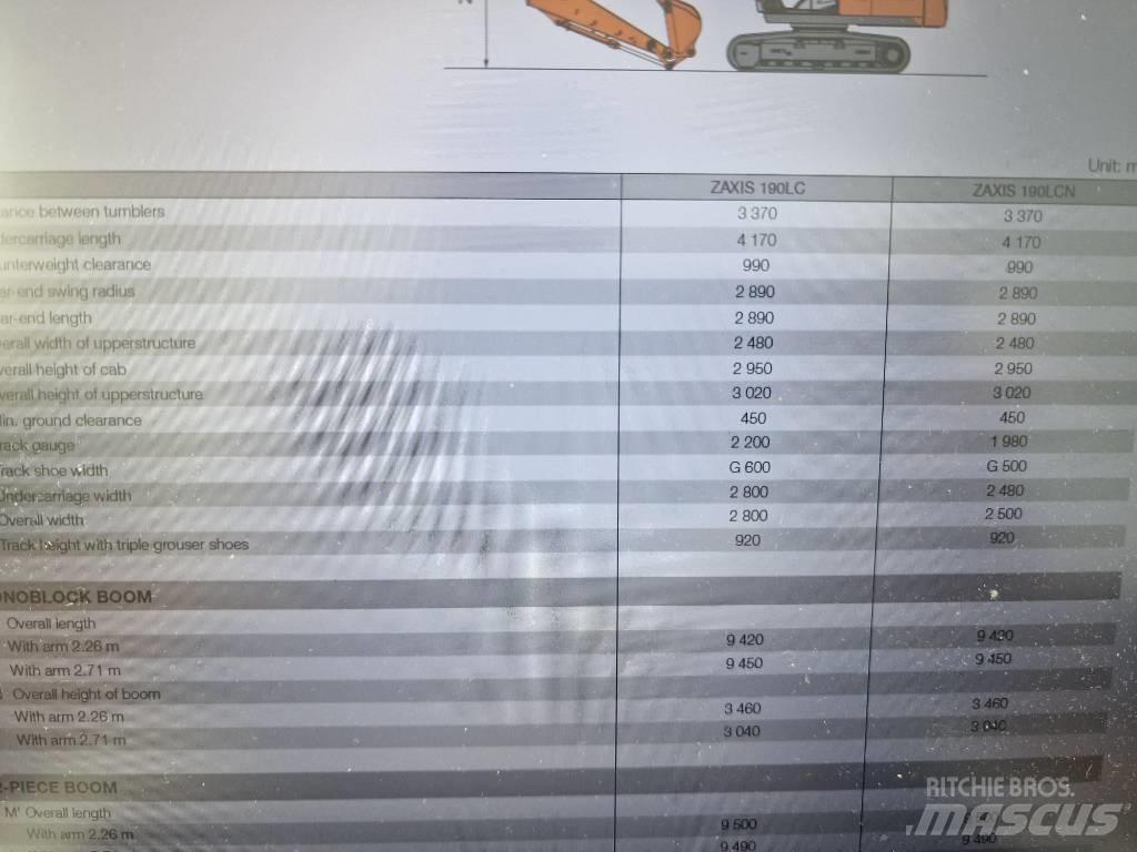 Hitachi ZX190LC-6 Bageri guseničari