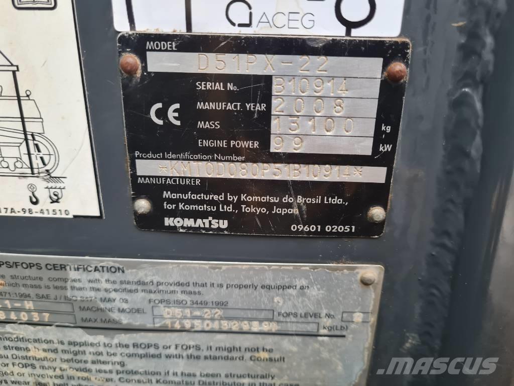 Komatsu D51PX-22 Buldožeri guseničari
