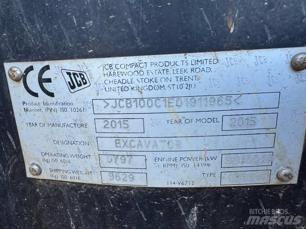 JCB 100 C-1 Midi bageri 7t – 12t