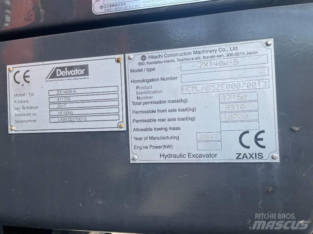 Hitachi ZX 140 W-6 Bageri točkaši