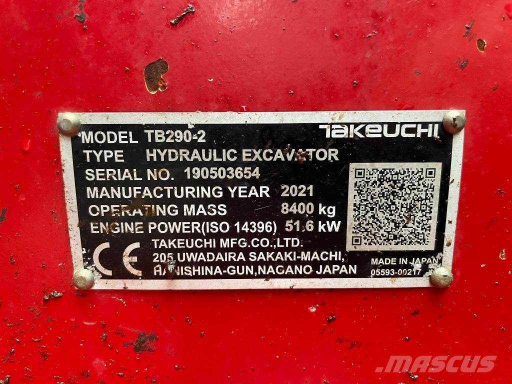 Takeuchi TB 290 Midi bageri 7t – 12t