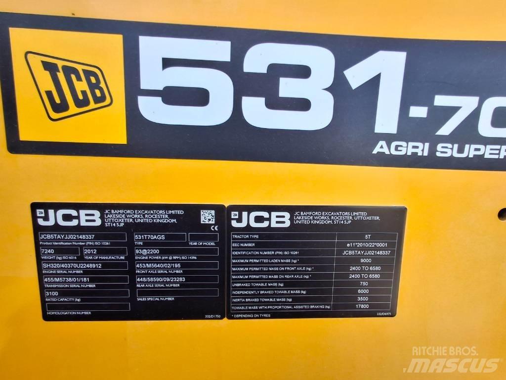 JCB 531-70 Poljoprivredni teleskopski utovarivači