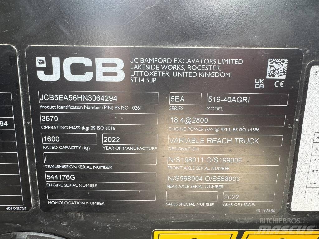 JCB 516-40AGRI Teleskopski viljuškari
