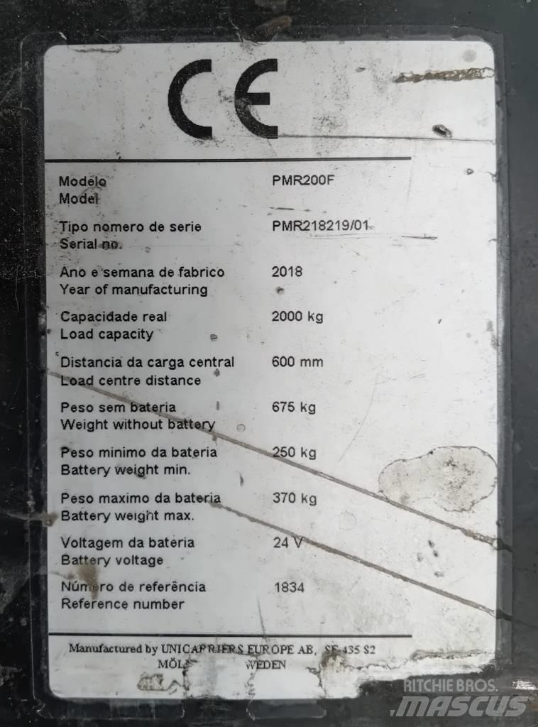 UniCarriers PMR 200F Nisko podizni električni viljuškar sa stajalištom