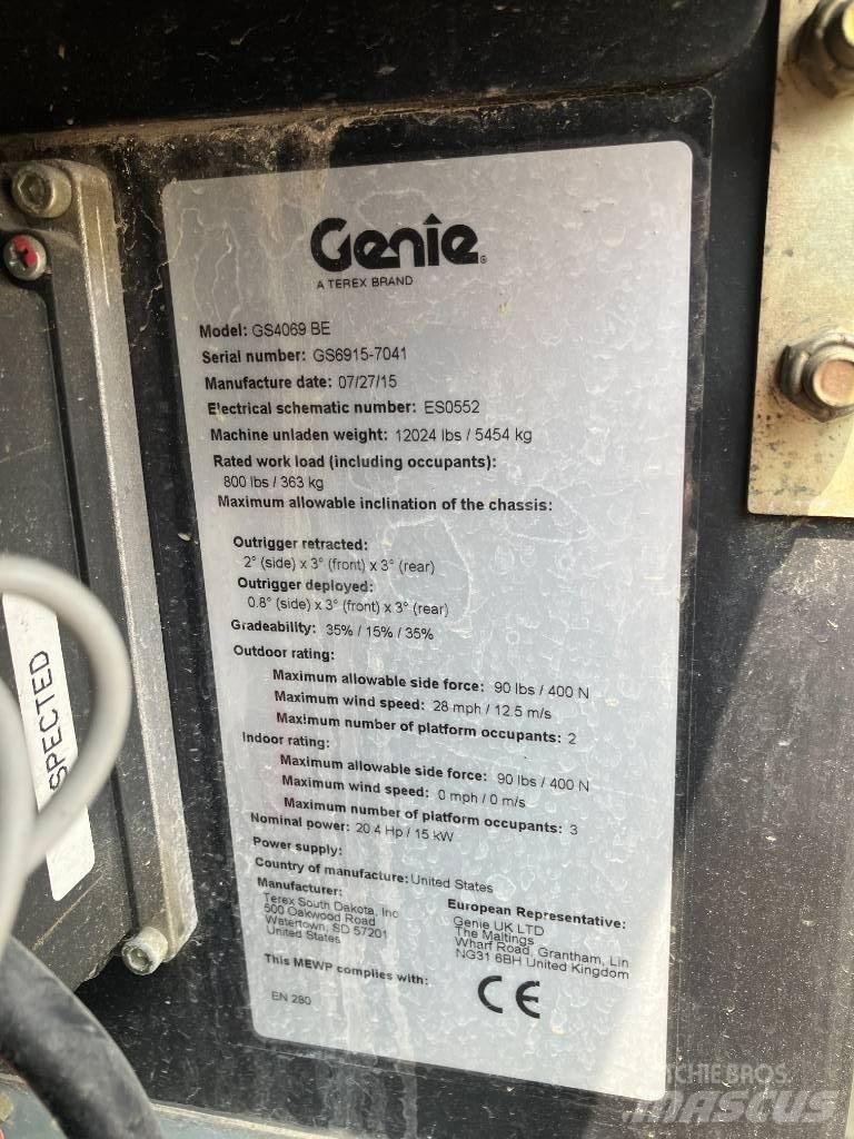 Genie GS 4069 BE Makazaste platforme
