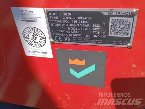 Takeuchi TB 260 Mini bageri < 7t