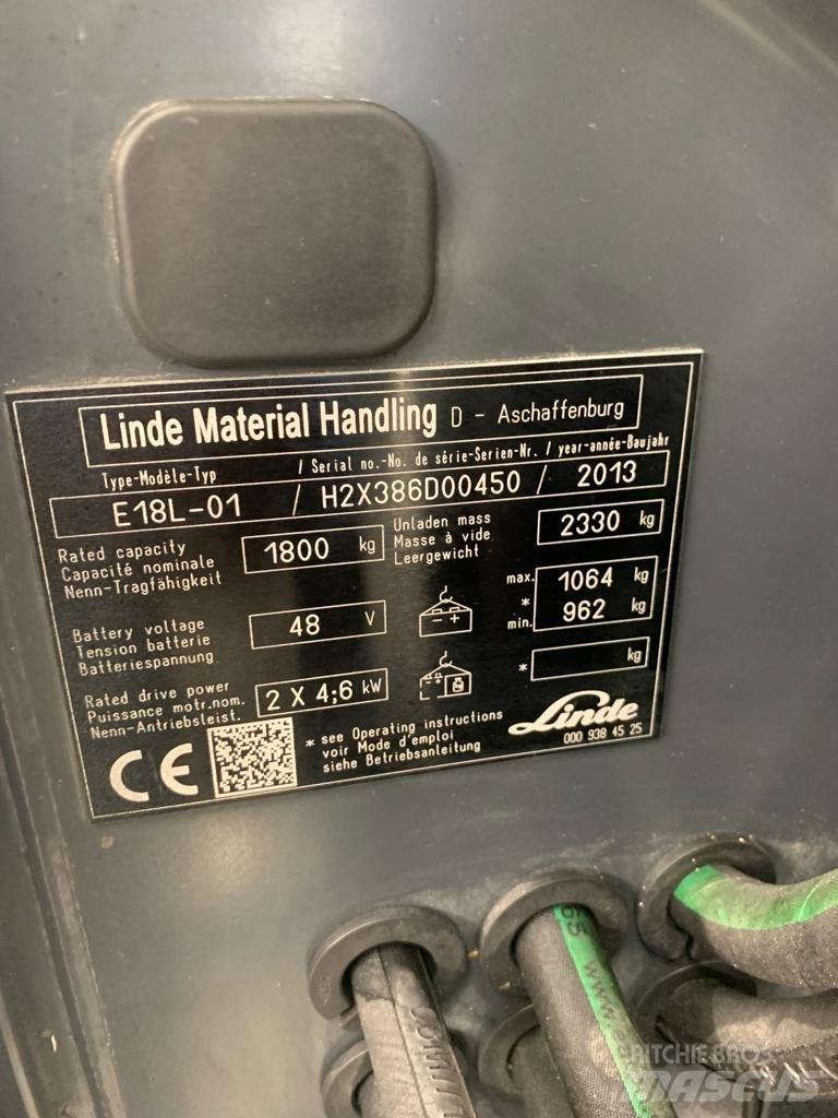 Linde E18 L Električni viljuškari