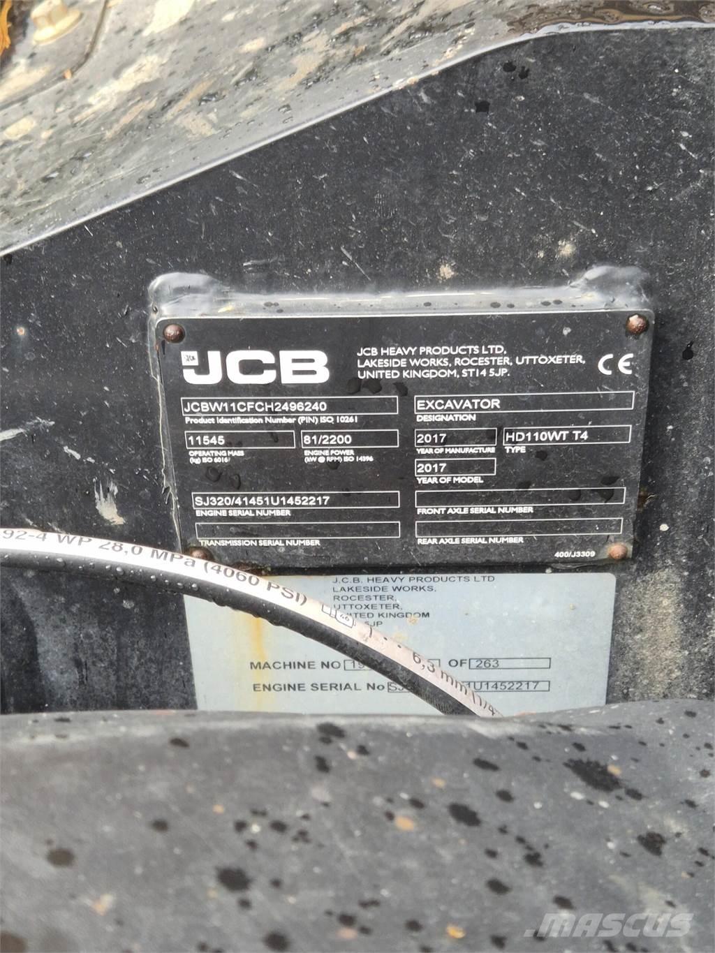 JCB 110W Hydradig Bageri točkaši