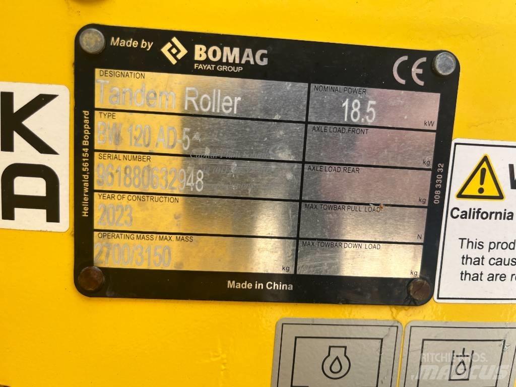 Bomag BW 120 AD-5 Valjci sa duplim bubnjem