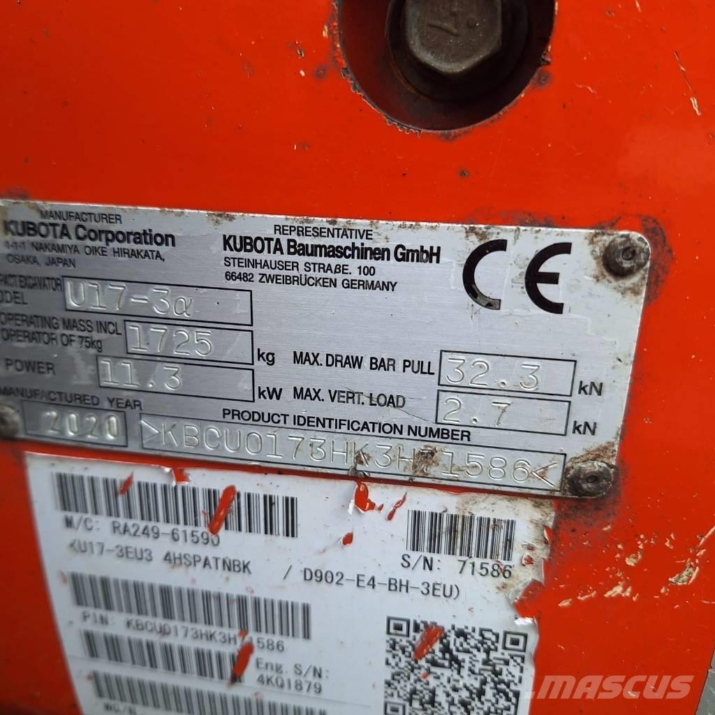 Kubota U 17-3 Mini bageri < 7t