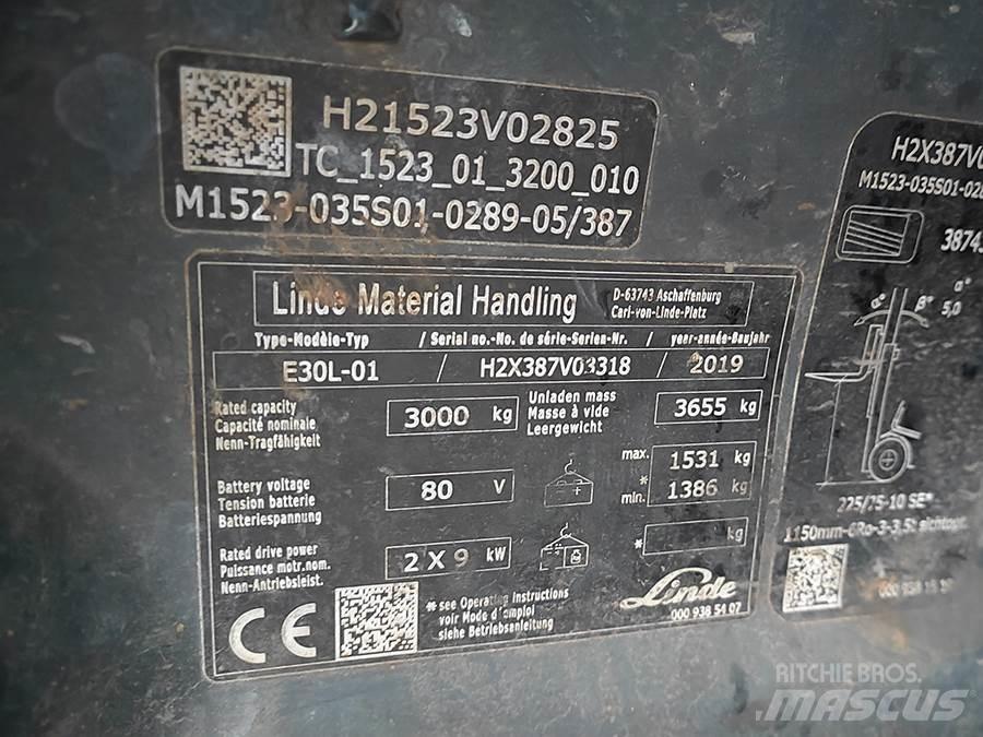 Linde E30L-01 Električni viljuškari