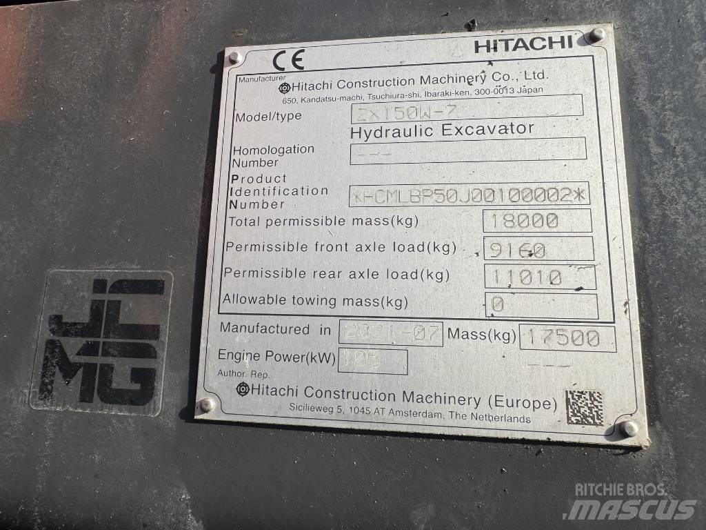 Hitachi ZX 150 W-7 Bageri točkaši