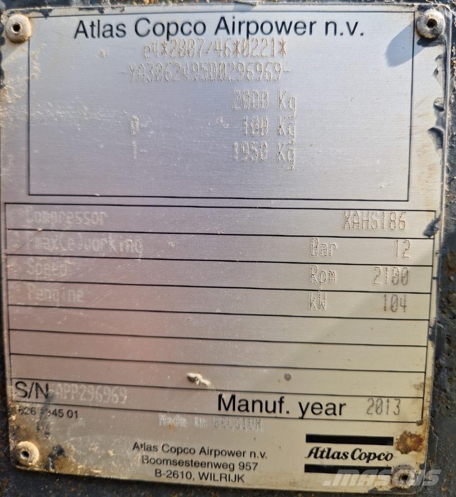 Atlas Copco XAHS 186 Kompresori
