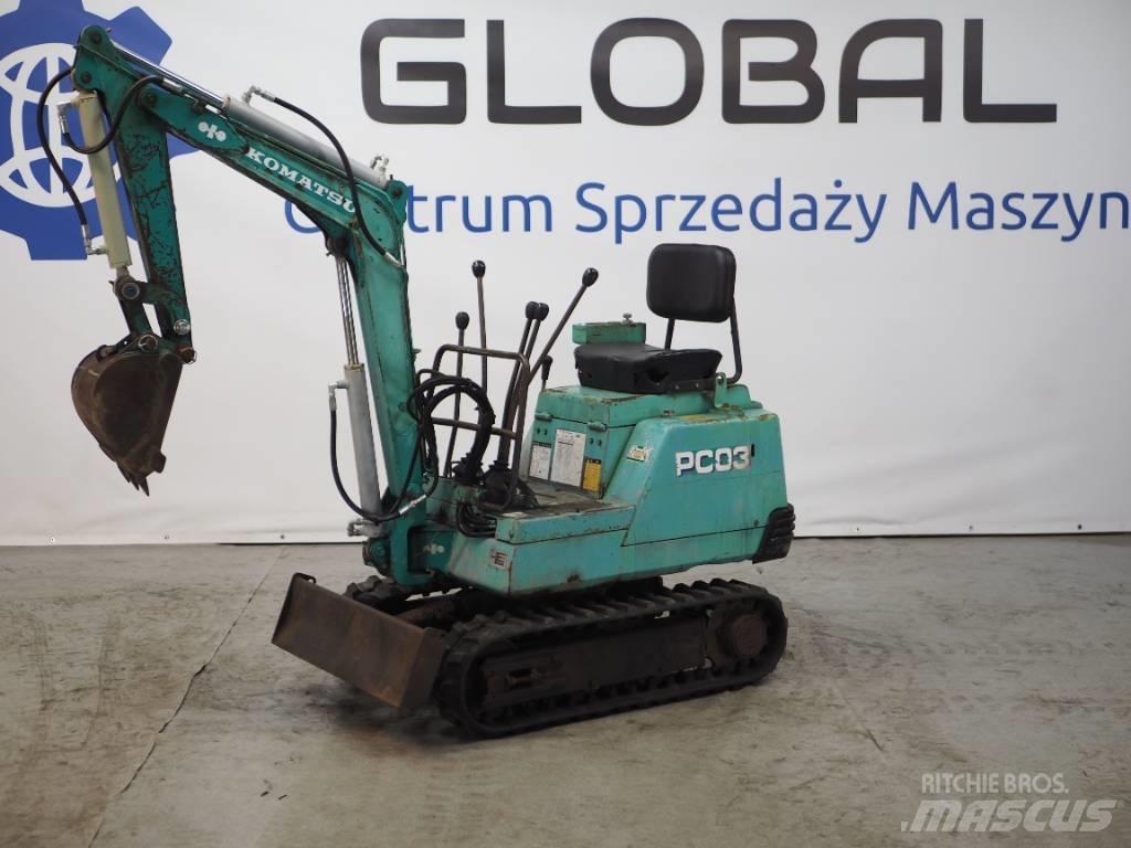 Komatsu PC03-1 Mini bageri < 7t