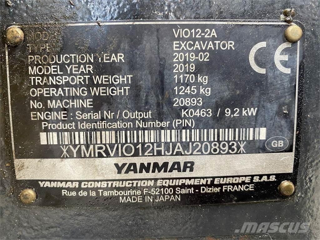 Yanmar VIO12 Bageri točkaši