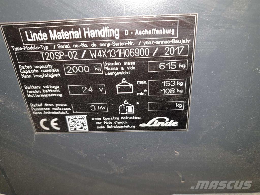 Linde T20SP ION Samopogonski ručni viljuškari