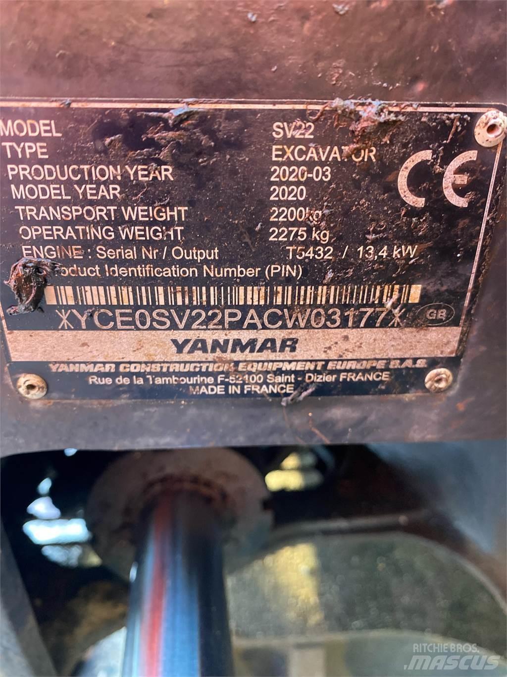 Yanmar SV22 Mini bageri < 7t
