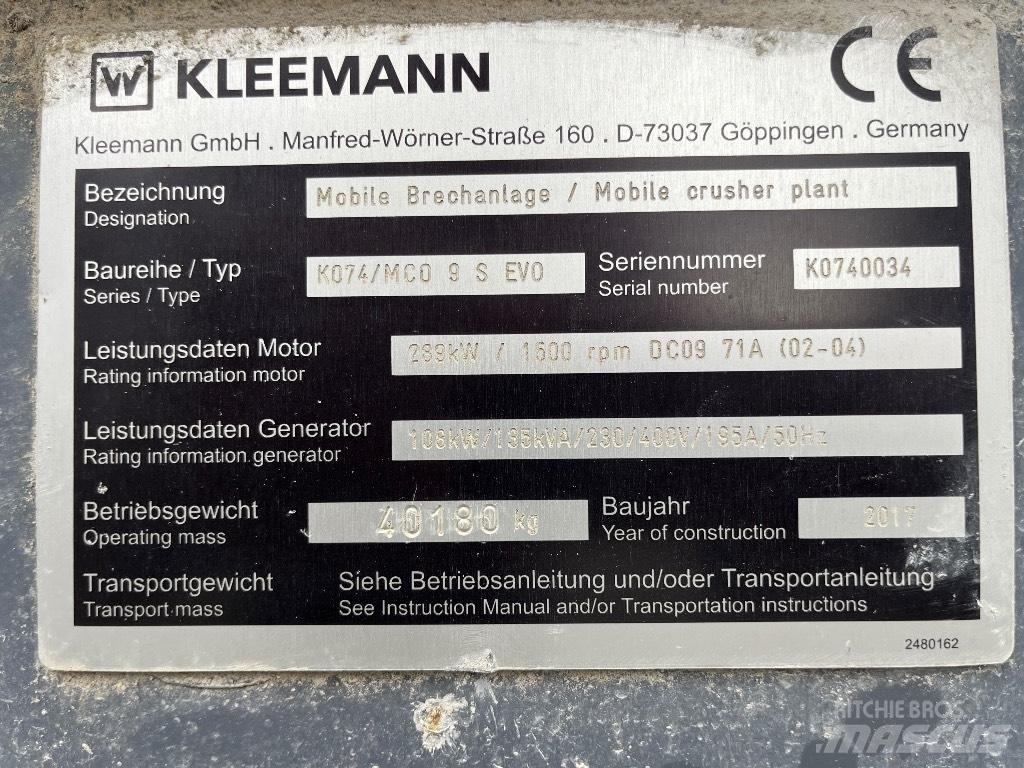 Kleemann MC 09 S Mobilne drobilice